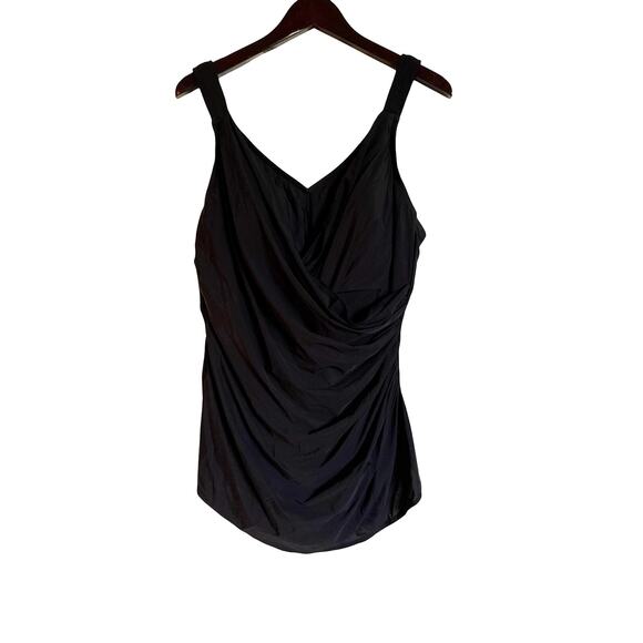 Lands End Sz 20W/L Slender Suit Tummy Control Skirted One Piece‎ Swimsuit - Picture 1 of 9